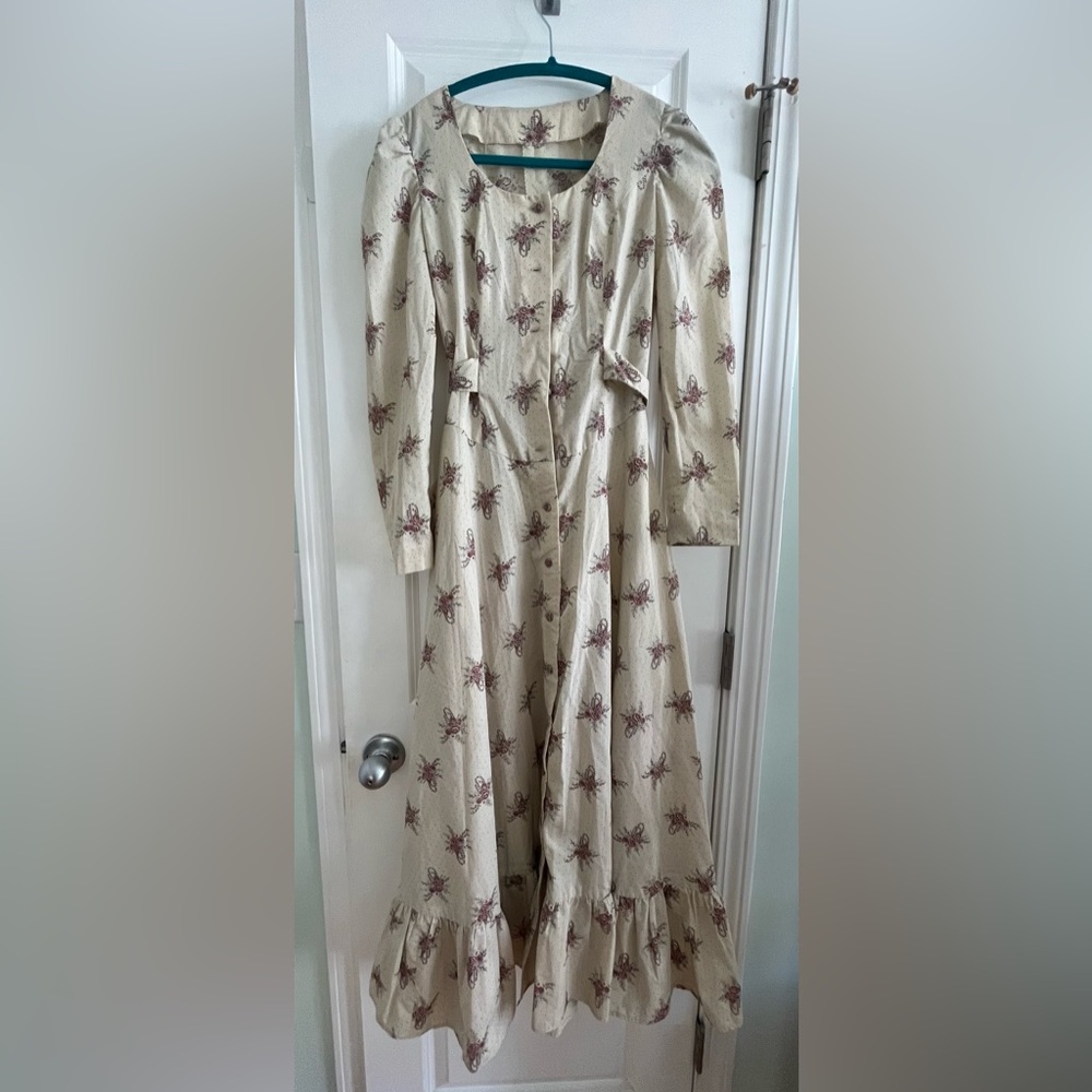 Handmade vintage dress with cinched waist. One of a kind!